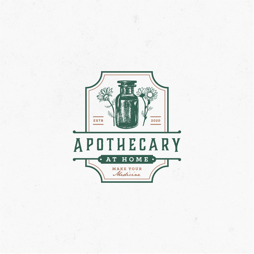 Vintage apothecary inspired logo for herbalist subscription box Design by RobertEdvin