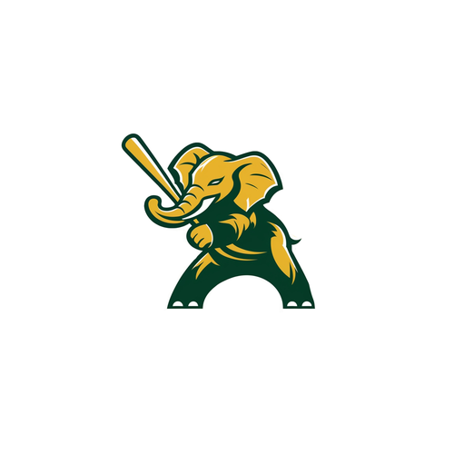 Travel Baseball Team Logo & Patch - Elephant Design by Flowbase