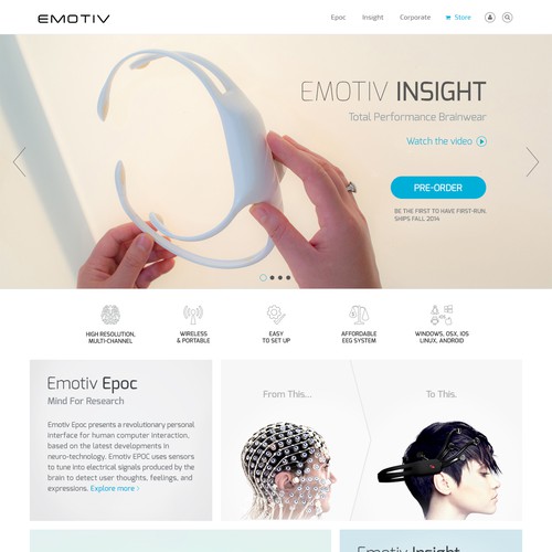 Redesign website for International Award Winning EEG system Design by Zallhady