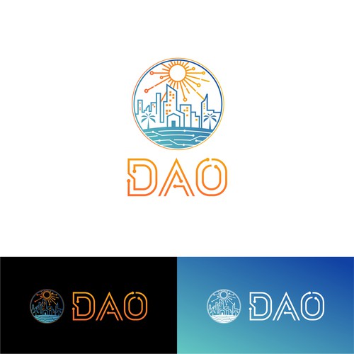 Logo — island DAO — let's buy an island — Ethereum blockchain Design by X-DNA
