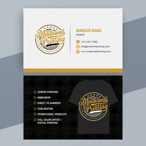 Business Card for a Custom Clothing/Product Business Design by Parwez