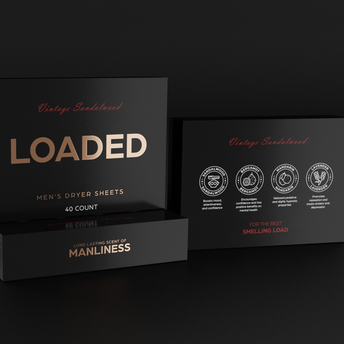 Men's Dryer Sheet Box Design Contest Design by podbara