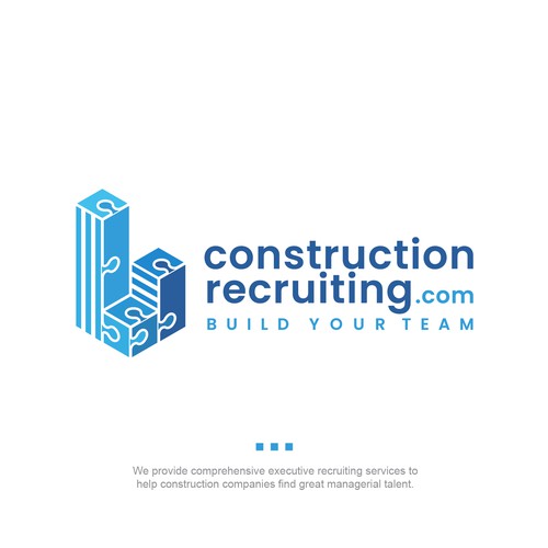 constructionrecruiting.com logo to appeal to construction companies who need to find great talent Design by gigigraphic