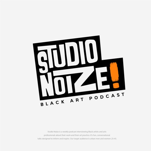 Podcast logo for Black art podcast Design by smitadesign