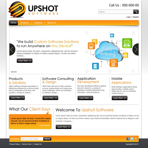 Help Upshot Software with a new website design Design by N-Company