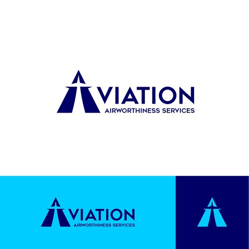 Designs Paper airplane merged with letters to create acronym Logo