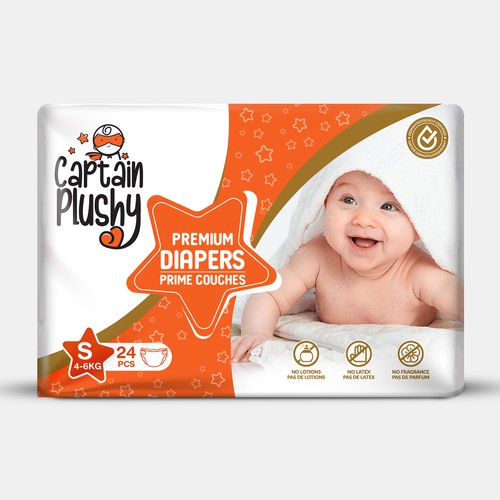 Packaging for playful baby diapers brand Design by Rajith Shantha