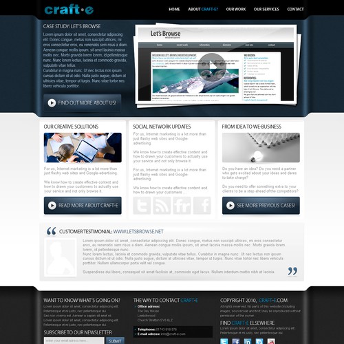 Create the next website design for craft-e.com ltd Design by Let's Browse