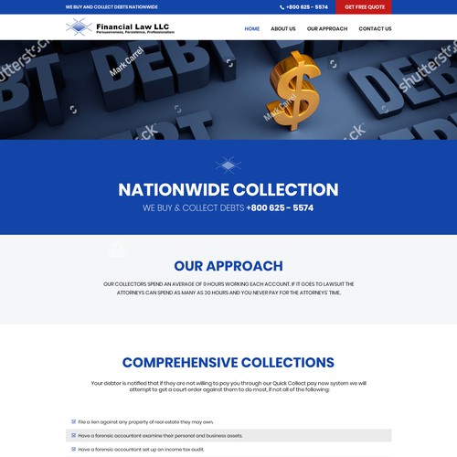 Debt Collection Website Design by Creative GS