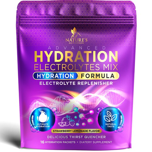 Refreshing Hydration Electrolytes Design Needed for Nature's Nutrition Design by agooshe