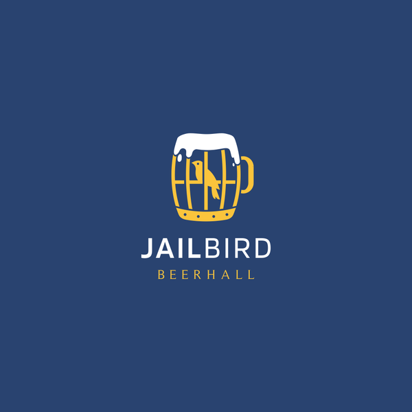 Design criado por Semot Abang com o nome "JailBird Beerhall logo concept"