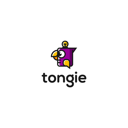 Design di Design Tongie's brand which is an A.I. boosted, language teaching mobile app di SiBudi Design
