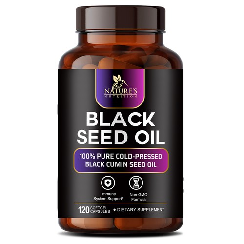 Natural Black Seed Oil Design Needed for Nature's Nutrition Design by sapienpack