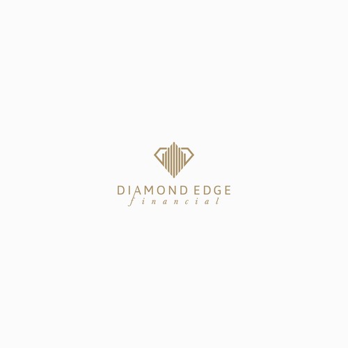 Create an elegant, understated luxury logo for Diamond Edge Financial Design by ZISSOU DESIGNS