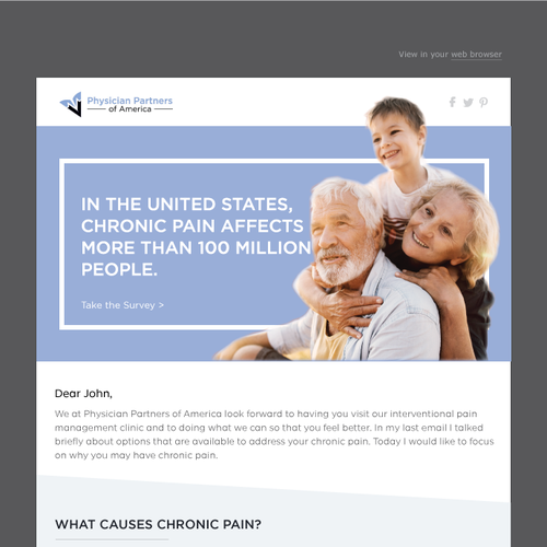 Design a Pain Management DRIP EMAIL Campain TEMPLATE Design by MAK Studios