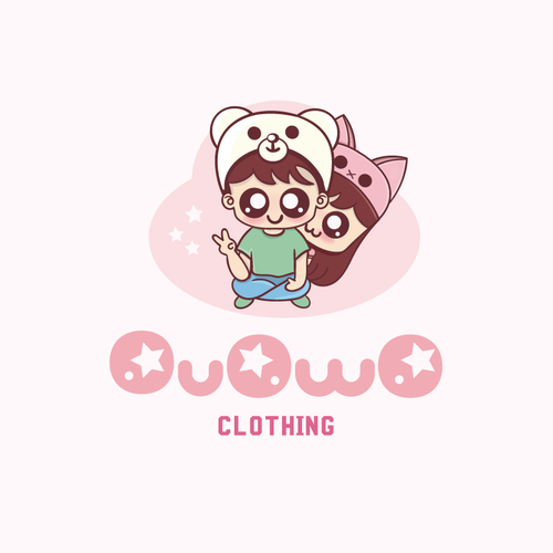 Cute and Fun logo for Kawaii themed clothing store Design by Woow Designs