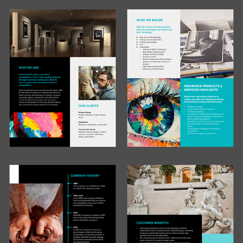 Designs Design Fine Art and Collectibles Insurance Brochure Brochure contest