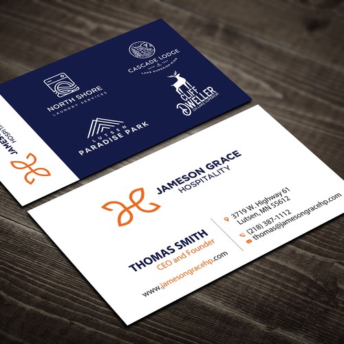 Design Create a modern and clean business card for a parent company with 4 subsidiaries por Rskylight