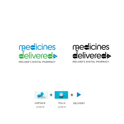 logo for online pharmacy medicinesdelivered.ie Design by RC22