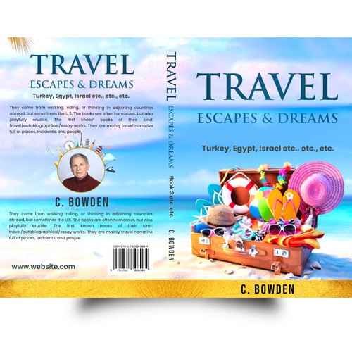 Cover for a travel/autobiography/brief essay book Design by NoBoundaries