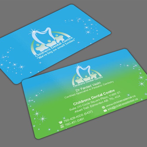 Design di Create a classy, simple and elegant business card for a pediatric dentist di Mah_Ari