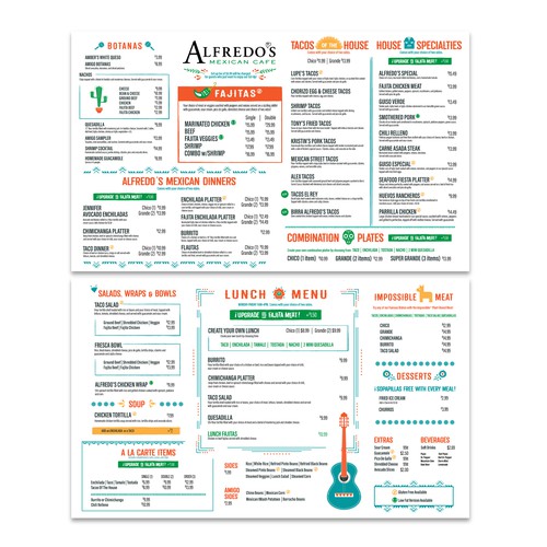 Traditional Mexican Restaurant needing new menu design! Design by pfunder