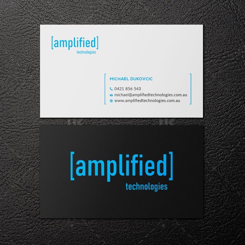 Tech company business card design Design by IK_Designs