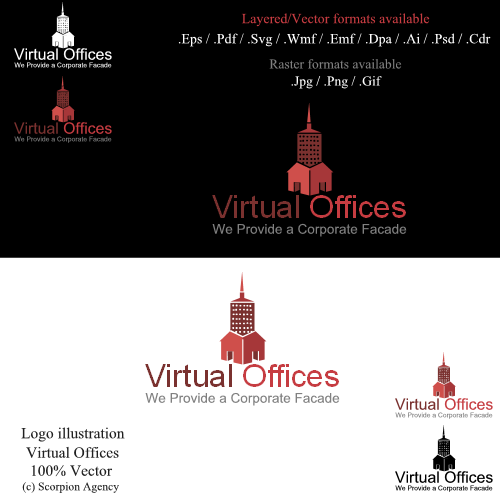 Design di Virtual Offices - logo design di scorpionagency