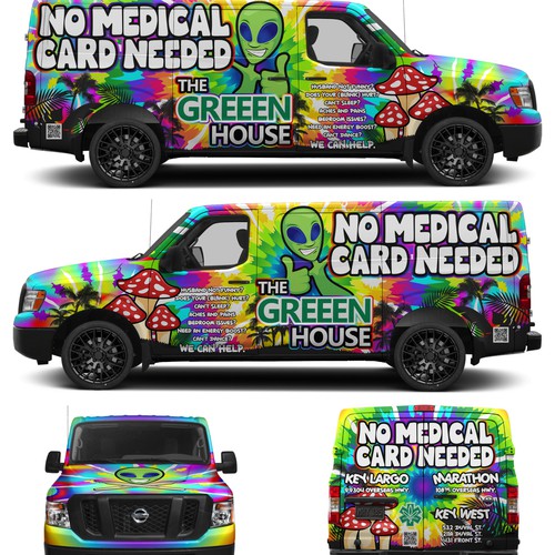 Psychedelic Alien, Mushroom and Hippy Design Needed for Food Truck Design by aricaturrash