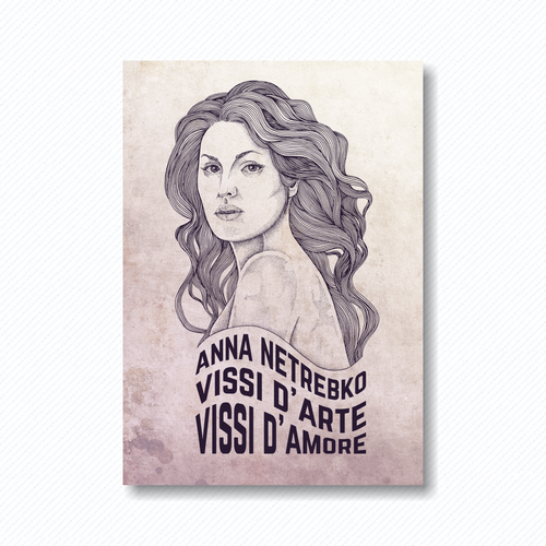 Illustrate a key visual to promote Anna Netrebko’s new album Ontwerp door Logo Sign