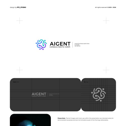 AI Agent Company: Appealing to small to medium sized businesses. Design by FF3