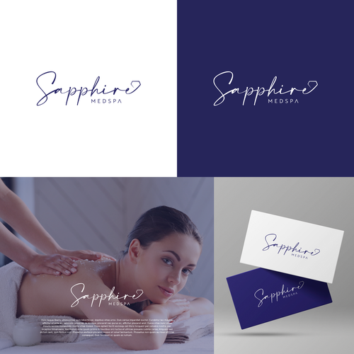 Sophisticated logo for high end medspa incorporate a ‘jewel/gem’ looking image in a tasteful way. Design by Asya Logo