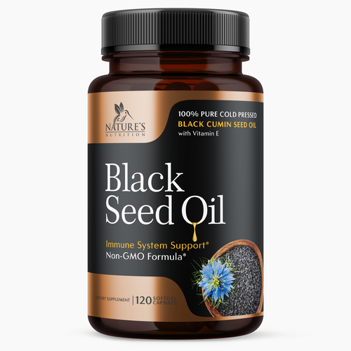 Natural Black Seed Oil Design Needed for Nature's Nutrition Design by Encephalon™