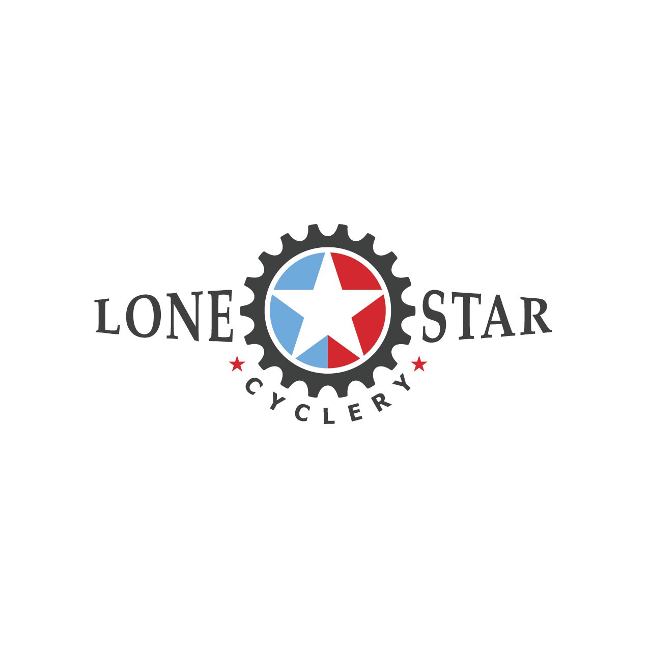 Texas lone star logo with the title 'Lone Star Cyclery needs a new logo'
