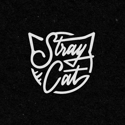 Logo for Stray Cat Apparel Co. - Clothing brand that donates 100% to saving cats! Design by BLVART