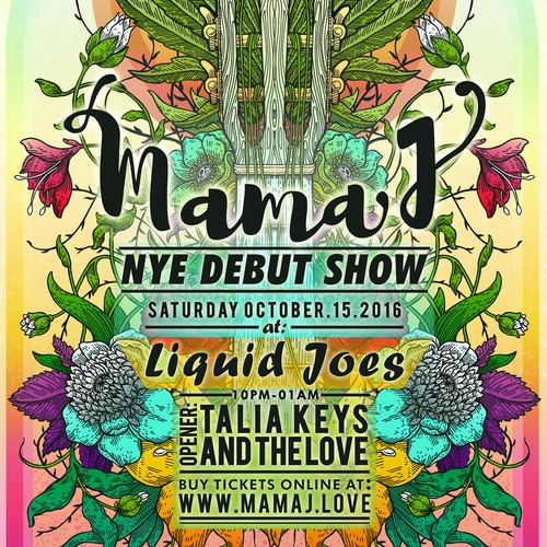Create a concert poster for Mama J's debut show! Réalisé par mmmoaaa_