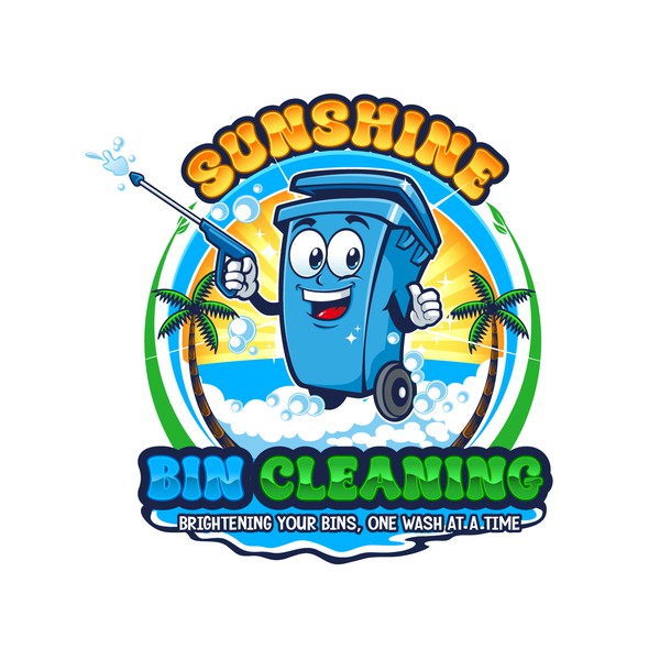 Design by John_DB titled "Logo for trash bin cleaning company specializing in eco-friendly services"