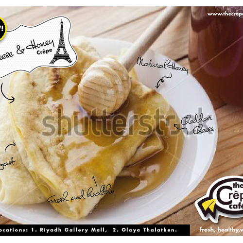Design di postcard, flyer or print for We are Coffee Sky  Company the exclusive agent of the crepe Café international in Saudi Arabia in R di Lizzie Cuevas