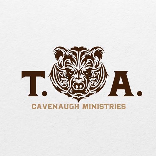 Modern Grizzly Bear. Design by AlarArtStudio™