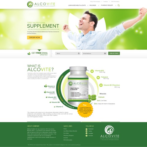 Create a Stunning Homepage for Vitamin Supplement - Guaranteed Award! Design by s.digital