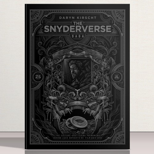 Cover for book on the culture-shattering phenomena behind Zack Snyder’s DC film universe Diseño de KNYG