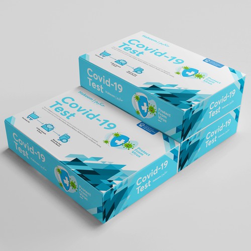 Design a box for convenient at home diagnostic testing Diseño de rizal hermansyah