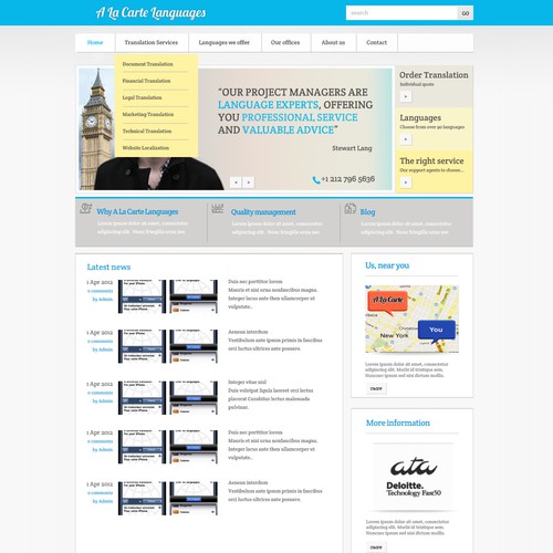 Help A La Carte Languages with a new website design Diseño de Soleil_07