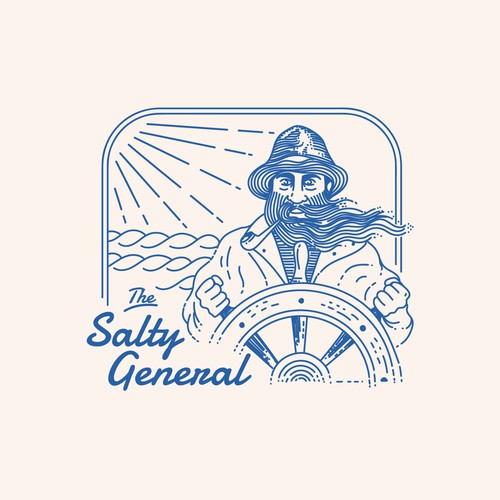 Salty New England General Store / sandwich shop combining classic text & modern imagery Design by Nacer Filez