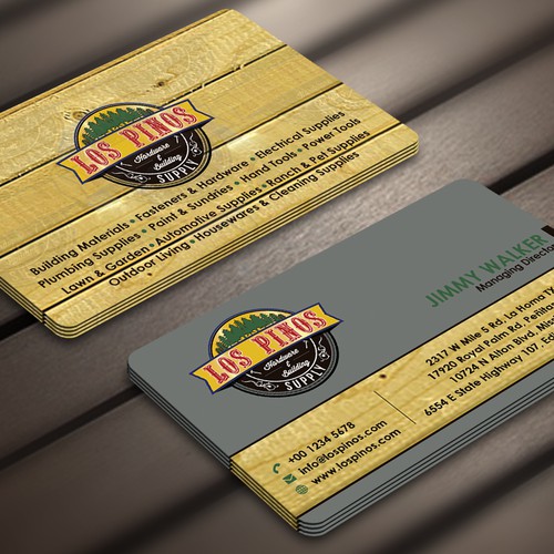 Los Pinos Hardware & Building Supply Business Card Contest! Réalisé par Nerys Design™