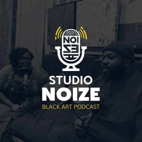 Podcast logo for Black art podcast Design by nomaden.studio