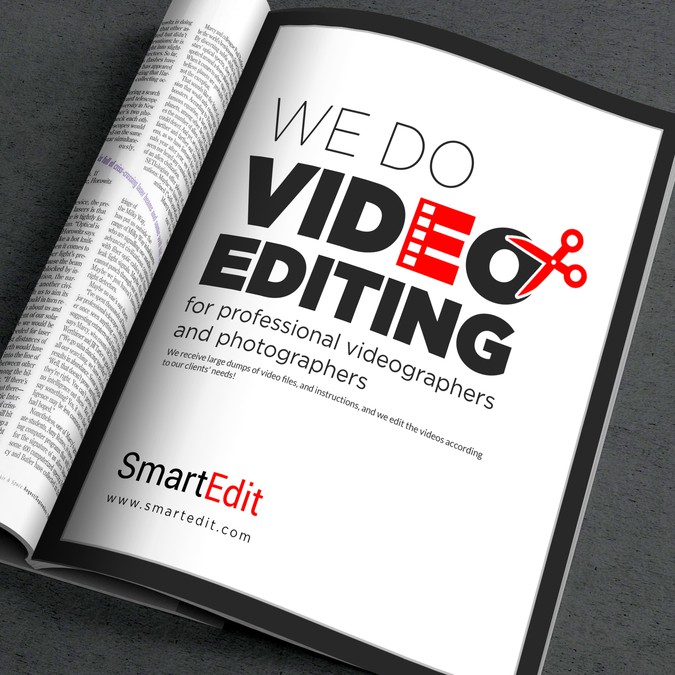 Video Editing Company Print Ad Postcard, flyer or print contest