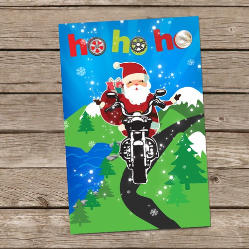 Christmas Card Contest for Motorcycle Rally Réalisé par Rich D-zines