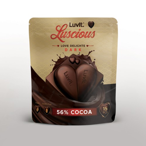 Design a standout label for a Premium Chocolate Homepack Réalisé par TheBeeDee