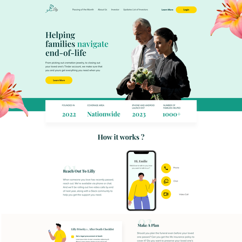 Fake Tech Startup in the Funeral Industry Seeking Website Design Design by DesignWithPash